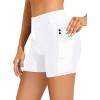 imageYonique Womens Swim Shorts High Waisted Swim Bottoms Tummy Control Bathing Suit Bottom Boy ShortsAvailable in PlusWhite 01