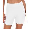 imageYonique Womens Swim Shorts High Waisted Swim Bottoms Tummy Control Bathing Suit Bottom Boy ShortsAvailable in PlusWhite