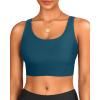 imageYonique Women Sports Bra Bikini Top Swim Bra Athletic Swim Top Scoop Neck Bathing SuitTeal