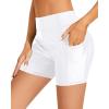 imageYonique Womens Swim Shorts High Waisted Swim Bottoms Tummy Control Bathing Suit Bottom Boy ShortsAvailable in PlusWhite 01