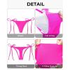 imageYonique Women Thong Bikini Bottom Bathing Suit BottomNeon Pink