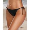 imageYonique Women Thong Bikini Bottom Bathing Suit BottomSolid Black