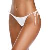 imageYonique Women Thong Bikini Bottom Bathing Suit BottomSolid White