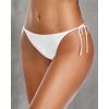 imageYonique Women Thong Bikini Bottom Bathing Suit BottomSolid White