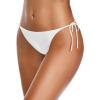 imageYonique Women Thong Bikini Bottom Bathing Suit BottomSolid White