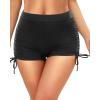 imageYonique Womens Swim Shorts High Waisted Bathing Suit Bottoms Tummy Control Boy Shorts Board ShortsBlack
