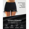 imageYonique Womens Swim Shorts High Waisted Bathing Suit Bottoms Tummy Control Boy Shorts Board ShortsBlack