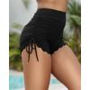imageYonique Womens Swim Shorts High Waisted Bathing Suit Bottoms Tummy Control Boy Shorts Board ShortsBlack1