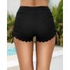imageYonique Womens Swim Shorts High Waisted Bathing Suit Bottoms Tummy Control Boy Shorts Board ShortsBlack1