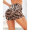 imageYonique Womens Swim Shorts High Waisted Bathing Suit Bottoms Tummy Control Boy Shorts Board ShortsLeopard