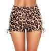 imageYonique Womens Swim Shorts High Waisted Bathing Suit Bottoms Tummy Control Boy Shorts Board ShortsLeopard