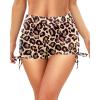 imageYonique Womens Swim Shorts High Waisted Bathing Suit Bottoms Tummy Control Boy Shorts Board ShortsLeopard