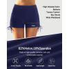 imageYonique Womens Swim Shorts High Waisted Bathing Suit Bottoms Tummy Control Boy Shorts Board ShortsNavy Blue