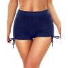 imageYonique Womens Swim Shorts High Waisted Bathing Suit Bottoms Tummy Control Boy Shorts Board ShortsNavy Blue