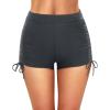imageYonique Womens Swim Shorts High Waisted Bathing Suit Bottoms Tummy Control Boy Shorts Board ShortsPine Green