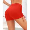 imageYonique Womens Swim Shorts High Waisted Bathing Suit Bottoms Tummy Control Boy Shorts Board ShortsRed