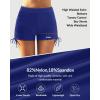 imageYonique Womens Swim Shorts High Waisted Bathing Suit Bottoms Tummy Control Boy Shorts Board ShortsSea Blue
