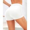 imageYonique Womens Swim Shorts High Waisted Bathing Suit Bottoms Tummy Control Boy Shorts Board ShortsWhite