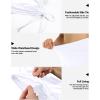 imageYonique Womens Swim Shorts High Waisted Bathing Suit Bottoms Tummy Control Boy Shorts Board ShortsWhite