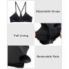 imageYonique Womens Two Piece Bikini Set Strappy Swimsuit Side Tie Bathing Suits Racerback SwimwearBlack