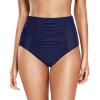 imageYonique Women High Waisted Bikini Bottom Full Coverage Swimsuit Bottom Ruched Bathing Suit Bottom Only