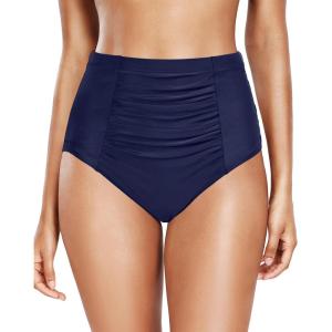 imageYonique Women High Waisted Bikini Bottom Full Coverage Swimsuit Bottom Ruched Bathing Suit Bottom Only