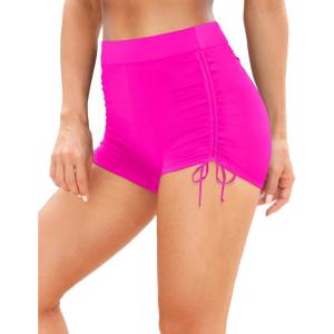 imageYonique Womens Swim Shorts High Waisted Bathing Suit Bottoms Tummy Control Boy Shorts Board ShortsHot Pink