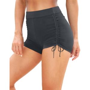 imageYonique Womens Swim Shorts High Waisted Bathing Suit Bottoms Tummy Control Boy Shorts Board ShortsPine Green