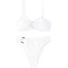 imageYonique Women One Shoulder Bikini Ribbed Swimsuit O Ring Bikini Two Piece Bathing Suit High Cut Cheeky Swimwear