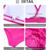 imageYonique Womens High Waisted Bikini with Skirt Two Piece Swimsuit with Tummy Control Halter Bathing SuitHot Pink