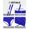imageYonique Womens High Waisted Bikini with Skirt Two Piece Swimsuit with Tummy Control Halter Bathing SuitRoyal Blue