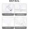 imageYonique Womens High Waisted Bikini with Skirt Two Piece Swimsuit with Tummy Control Halter Bathing SuitWhite