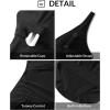 imageYonique One Piece Swim Dress for Women Tummy Control Swimsuit Skirted Bathing Suit Modest SwimwearBlack