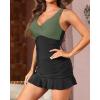 imageYonique One Piece Swim Dress for Women Tummy Control Swimsuit Skirted Bathing Suit Modest SwimwearOlive Green
