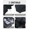 imageYonique Plus Size One Piece Swimsuit for Women Tummy Control Swimdress Ruffle Sleeve Bathing SuitBlack Flower