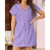 imageYonique Terry Cloth Cover Ups  Hooded Cotton Swim Sun Coverup with Zipper Pockets Beach SwimsuitsLight Purple