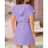 imageYonique Terry Cloth Cover Ups  Hooded Cotton Swim Sun Coverup with Zipper Pockets Beach SwimsuitsLight Purple