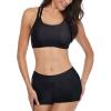 imageYonique 3 Piece Swimsuits for Women Athletic Tankini Teen Bathing Suit Tummy Control Modest Swimwear with Boy ShortsArmy Green