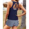 imageYonique 3 Piece Swimsuits for Women Athletic Tankini Teen Bathing Suit Tummy Control Modest Swimwear with Boy ShortsBlue