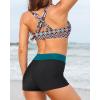 imageYonique 3 Piece Swimsuits for Women Athletic Tankini Teen Bathing Suit Tummy Control Modest Swimwear with Boy ShortsDark Green