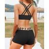 imageYonique 3 Piece Swimsuits for Women Athletic Tankini Teen Bathing Suit Tummy Control Modest Swimwear with Boy ShortsLeopard 02