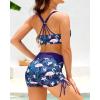 imageYonique 3 Piece Womens Tankini Swimsuits with Shorts Athletic Bathing Suits Tank Tops with Bra and BoyshortsBlue
