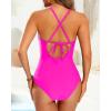 imageYonique Women One Piece Swimsuit High Neck Bathing Suit Tummy Control SwimwearPink