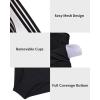 imageYonique Women Plus Size One Piece Swimsuits Tummy Control Bathing Suit Front Crossover Swimwear Strapless MonokinisBlack Leopard