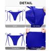 imageYonique Women Thong Bikini Bottom Bathing Suit Bottom Royal Blue M