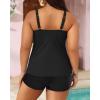 imageYonique Womens Plus Size Swimsuits with Shorts Tummy Control Tankini Two Piece Bathing Suits Athletic SwimwearBlack1