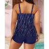 imageYonique Womens Plus Size Swimsuits with Shorts Tummy Control Tankini Two Piece Bathing Suits Athletic SwimwearBlue Colorful Galaxy
