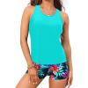 Aqua Colorful Floral