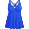 imageYonique Plus Size Tankini Tops for Women No Bottom Flowy Bathing Suit Top V Neck Swim Top Royal Blue 18plus