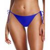 imageYonique Women Thong Bikini Bottom Bathing Suit Bottom Royal Blue M